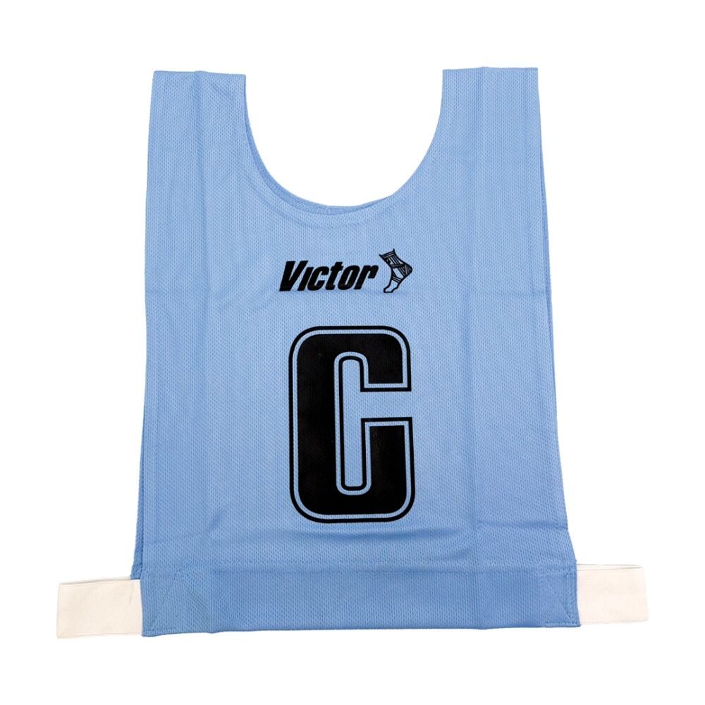 Victor Sports Bibs Netball Senior Breathable Honeycomb Sky Blue (7 Pieces) — image 2