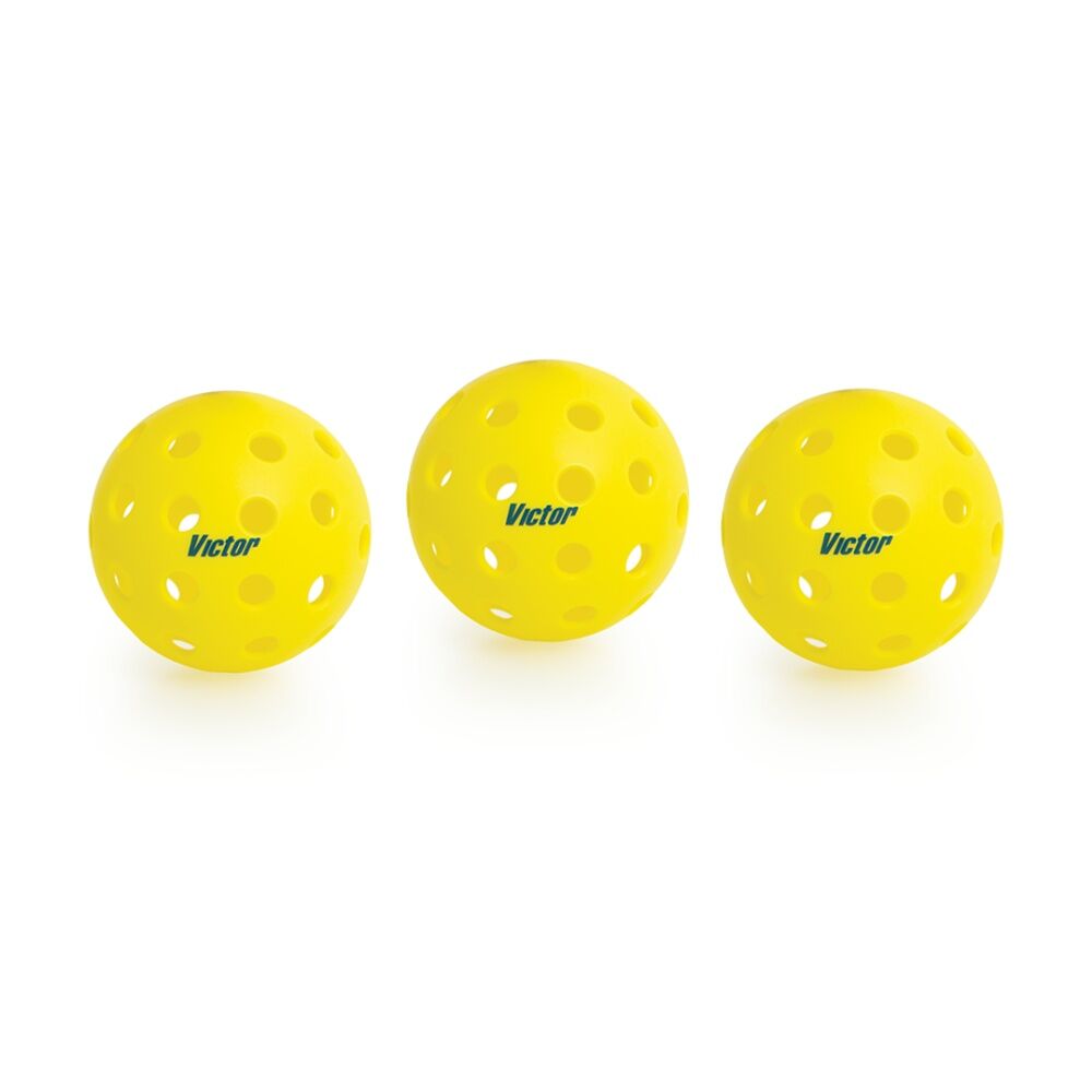 Victor Sports 3pc Victor Sports Pickleball Indoor 26 Holes Ball Set Yellow 7.2cm (2 Pack) — image 2