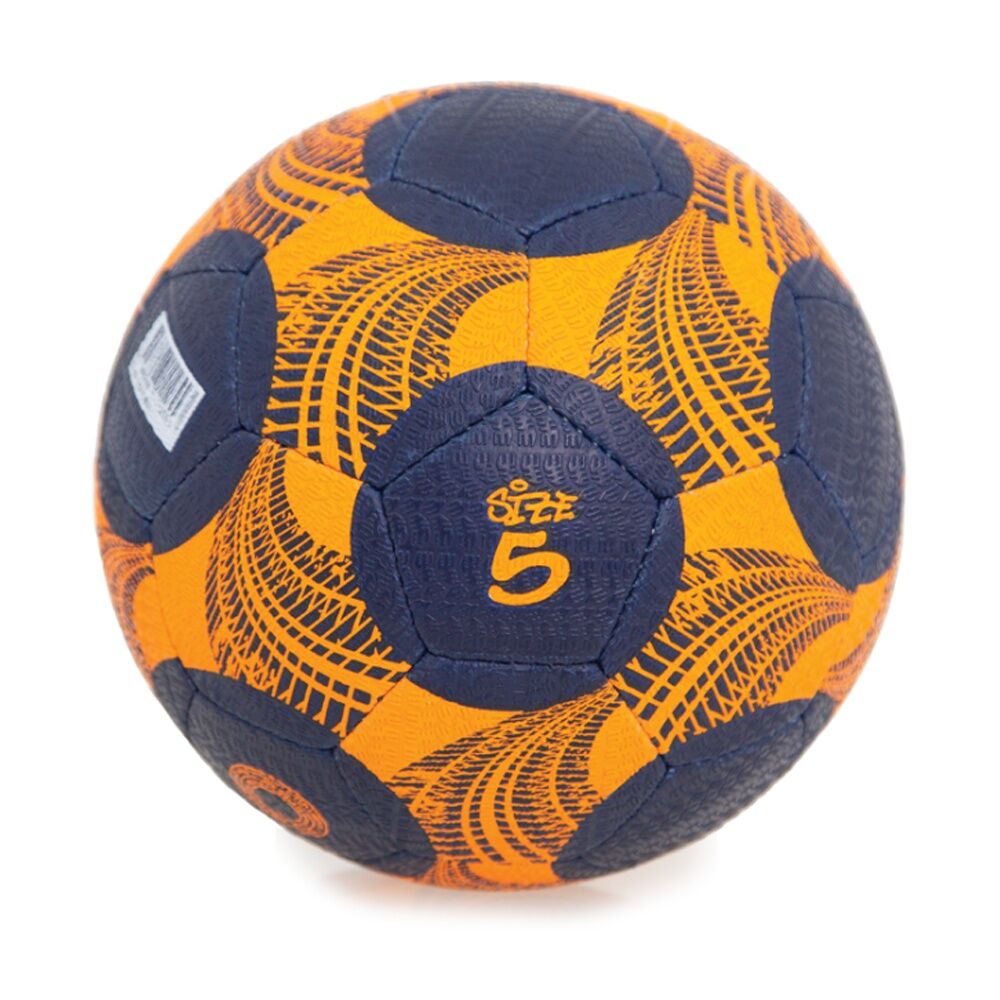 Victor Sports Soccer Ball Street Size 5 - Durable Rubber Compound - Hand Stitched - Tyre Grip Finish For All Weather - Orange - Suitable For Concrete — image 2