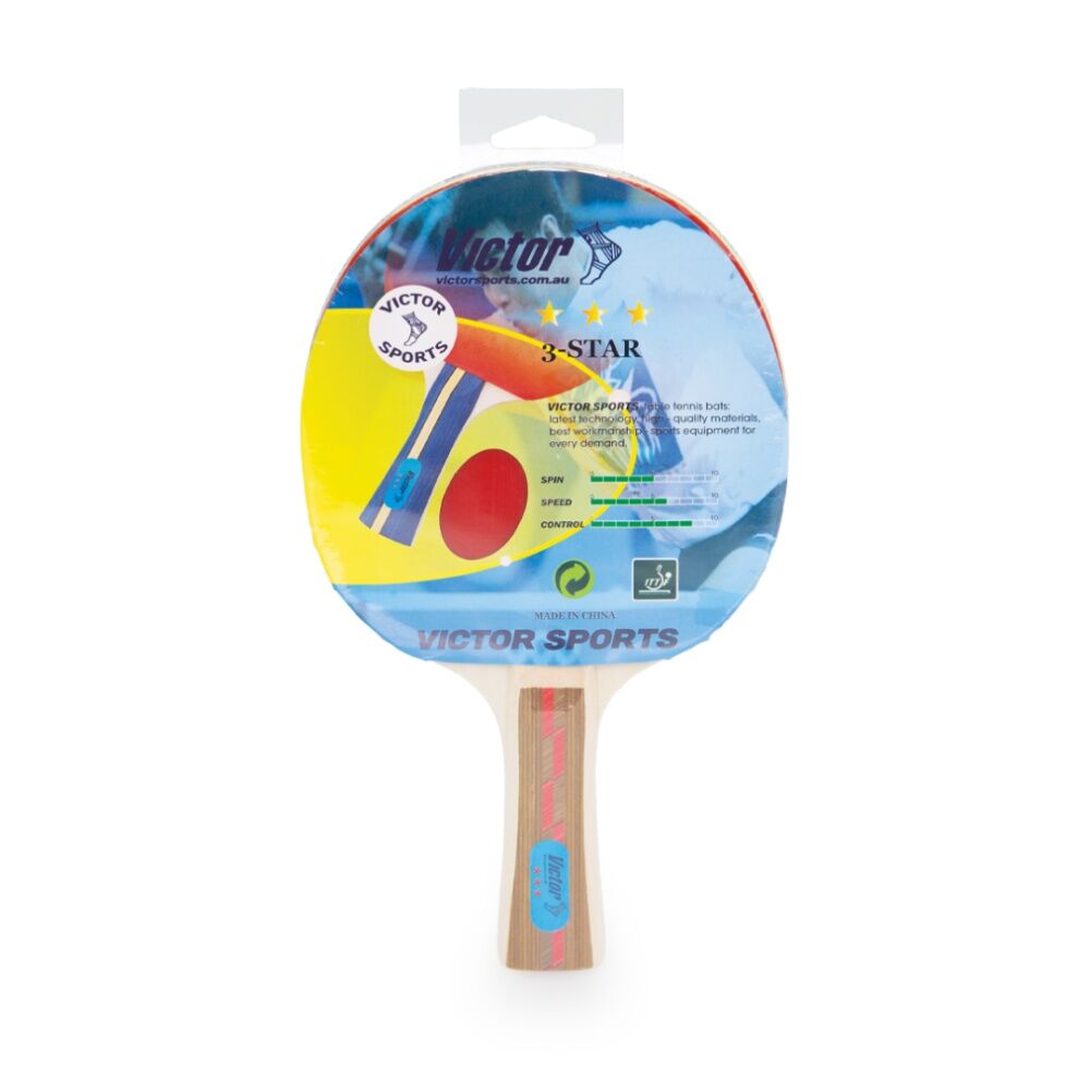 Victor Sports Victor Table Tennis Bat Superspin 3 Star Hard Plywood Rubber 5mm (4 Pack) — image 4