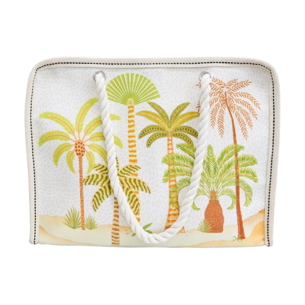 LVD 42x17x32cm Beach Palm Tree Print Oasis Tote Bag w/ Rope Handles