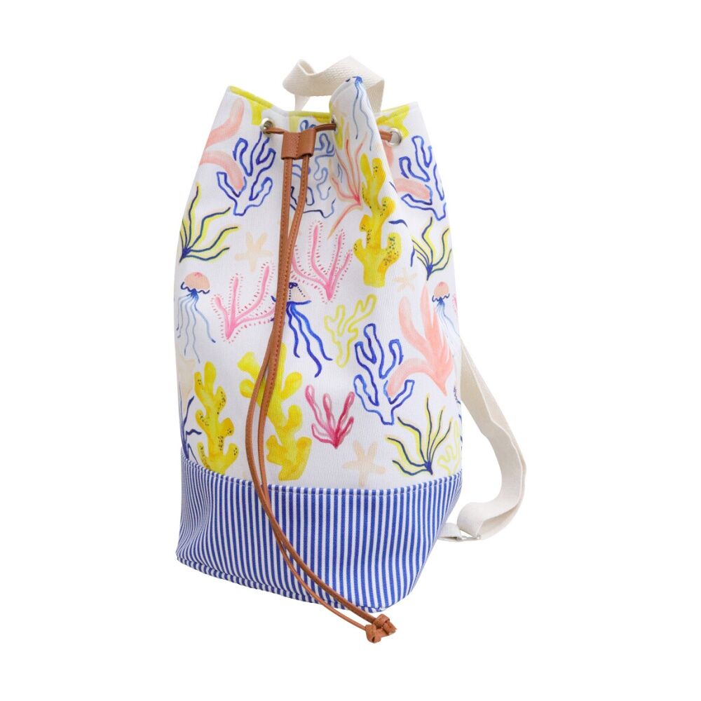LVD 41x24x45cm Multicoloured Coral Reef Summer Beach Backpack Bag