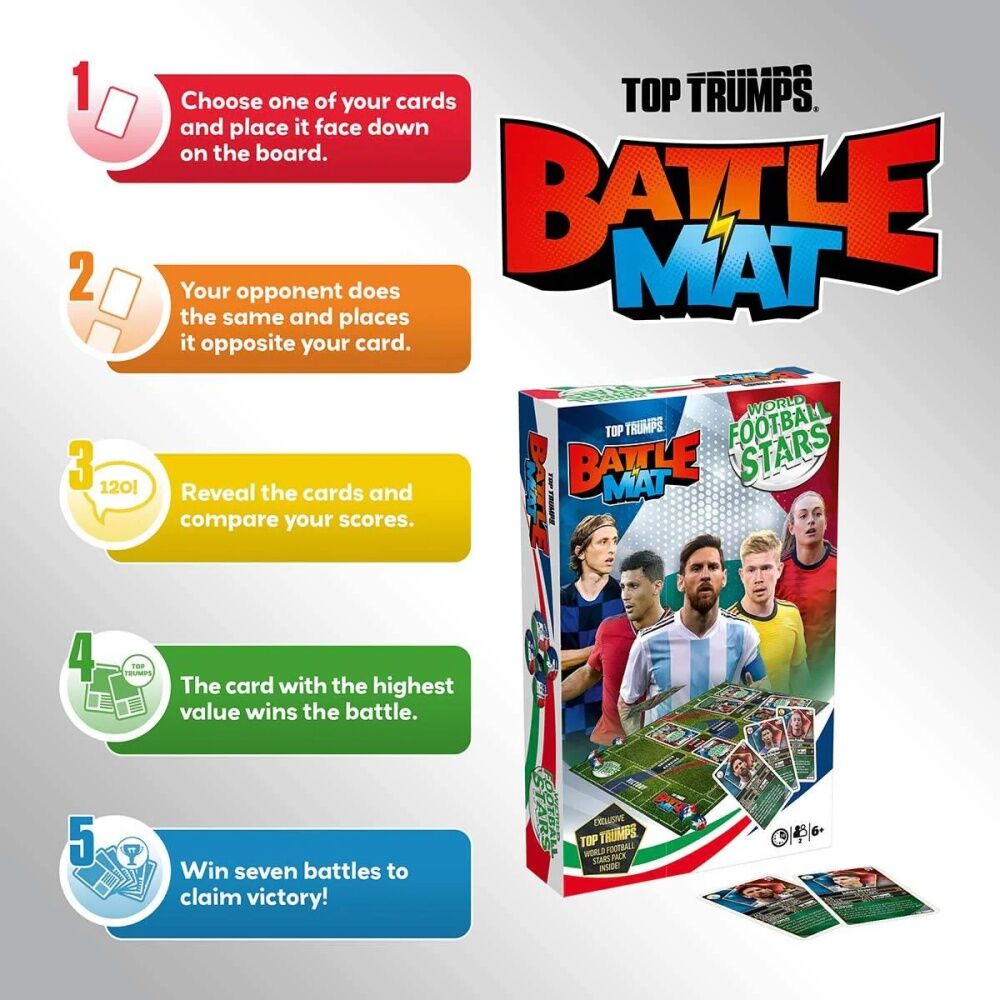 Toy Trumps Top Trumps World Football Stars Battlemat Card Game Duel 6y+ — image 7