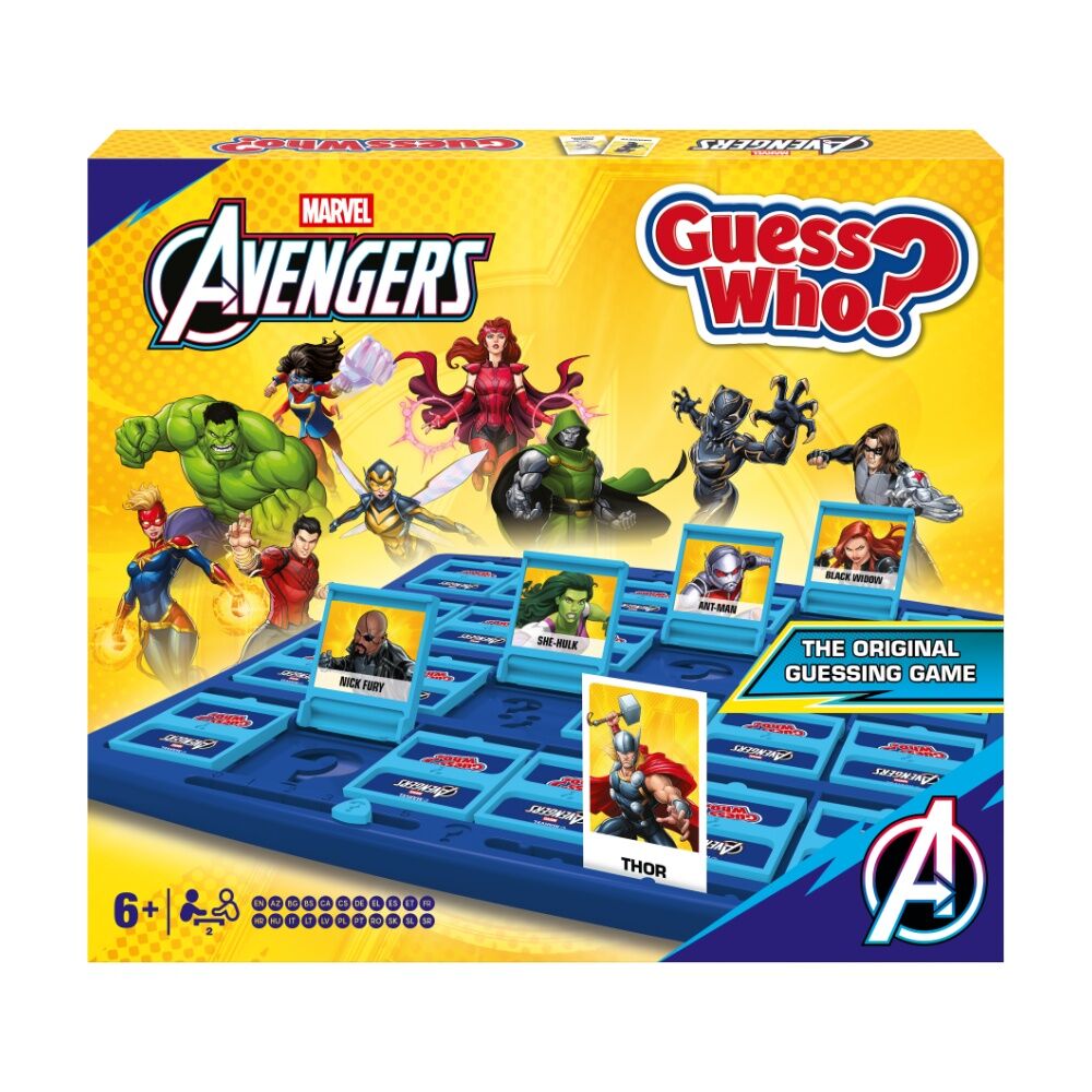 Guess Who Marvel Avengers Edition Family Guessing Game Fun Ages 3+ Guess Who
