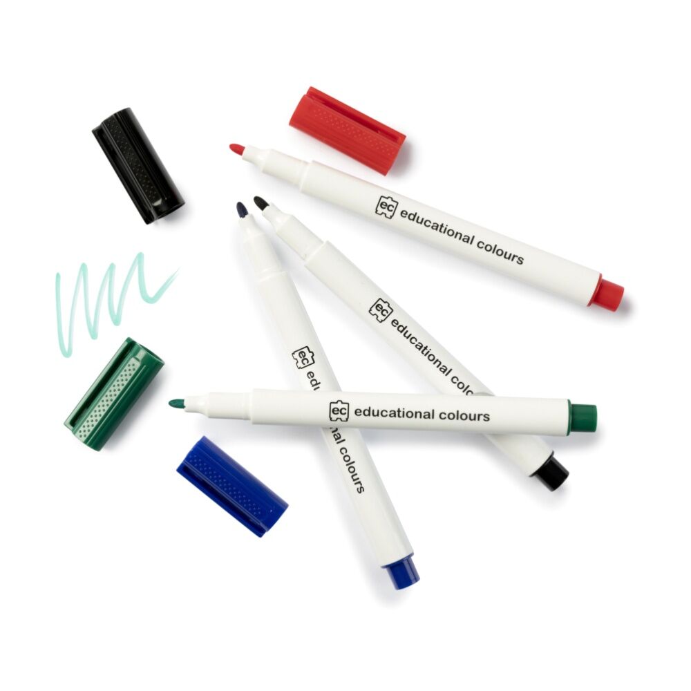 Educational Colours 4pc Educational Colours Whiteboard Thin Coloured Marker Kids 3y+ Assorted (16 Pack) — image 3