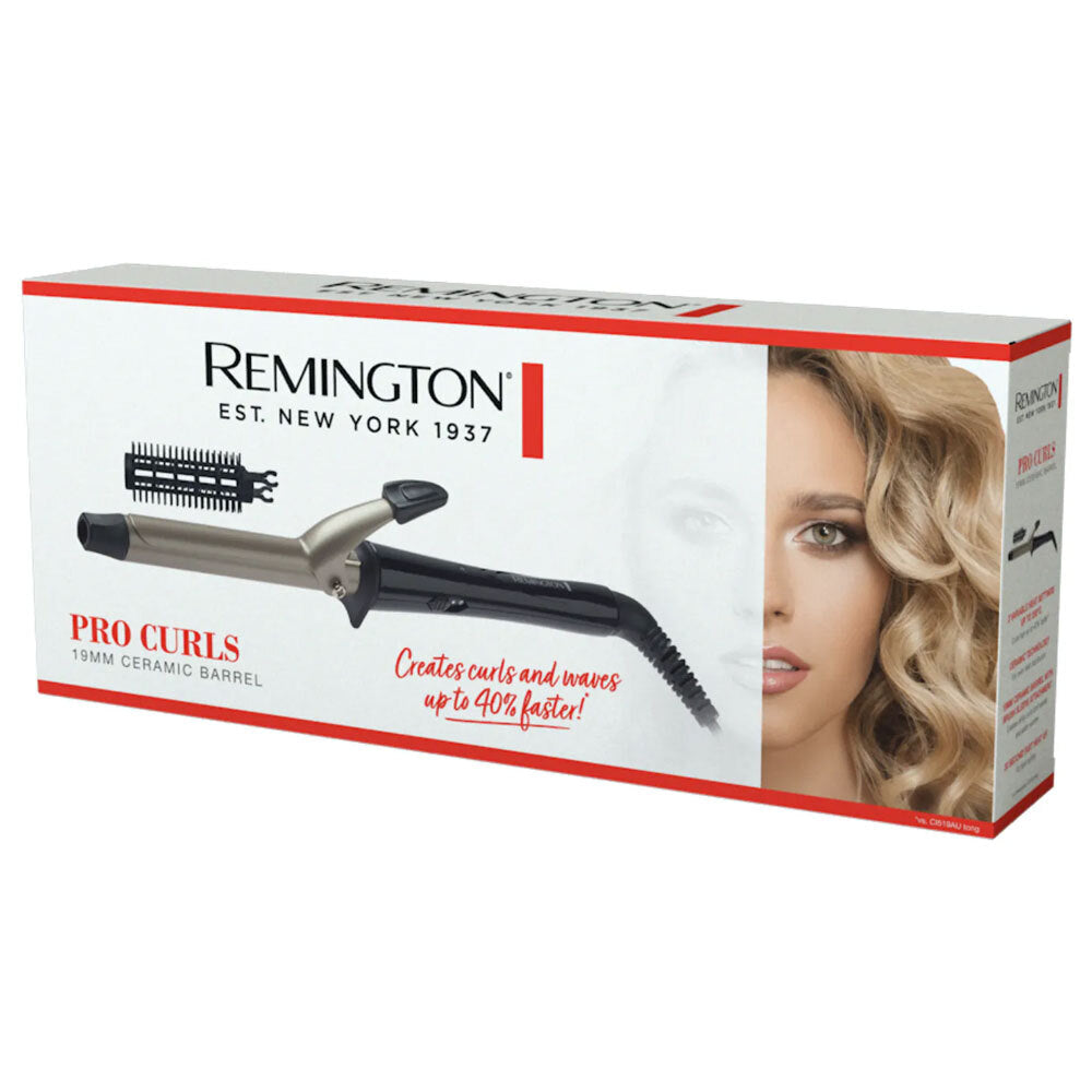 Remington 19mm Pro Curls Ceramic Hair Wand Styling Curler/Curling Iron Black — image 2