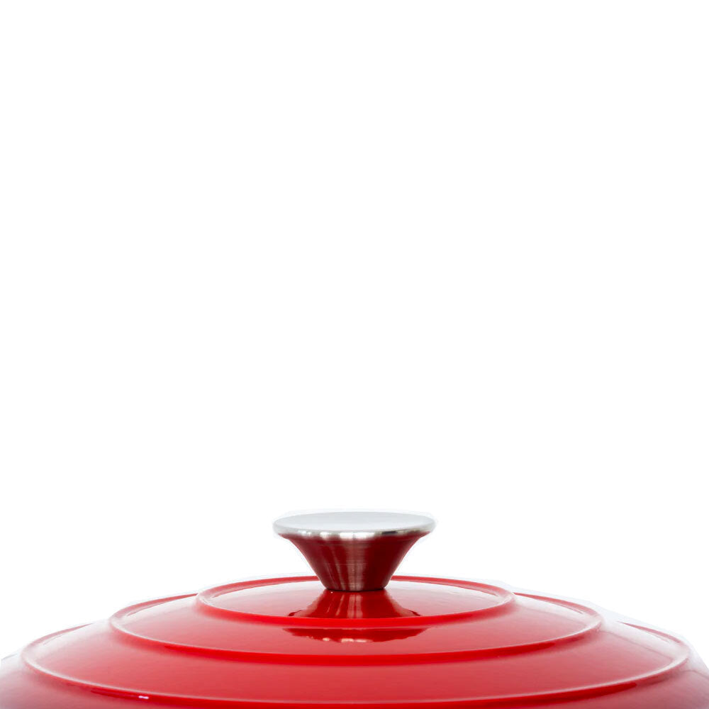 Healthy Choice Enamelled Cast Iron Casserole Cooking Dish Red 26cm 4.7L — image 3