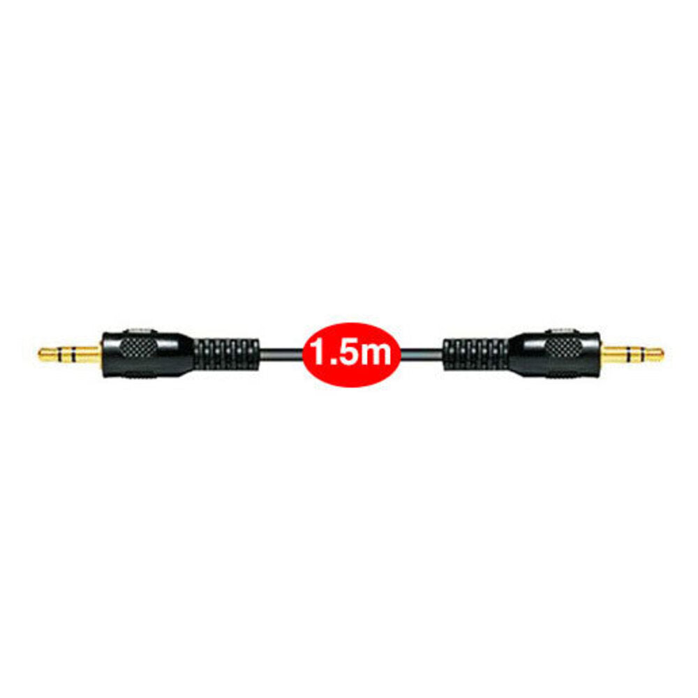 Sansai 1.5m Aux Gold Plated Cable 3.5Mm Male To Male