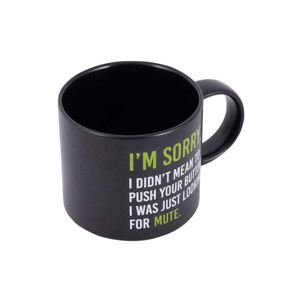 Splosh Cheeky Sorry Ceramic Coffee/Tea Home/Office Mug Drinkware 9x13.5cm Black — image 2