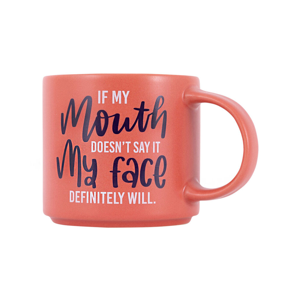Splosh Cheeky Face Ceramic Coffee/Tea Home/Office Mug Drinkware 9x13.5cm Red (2 Pack) — image 2