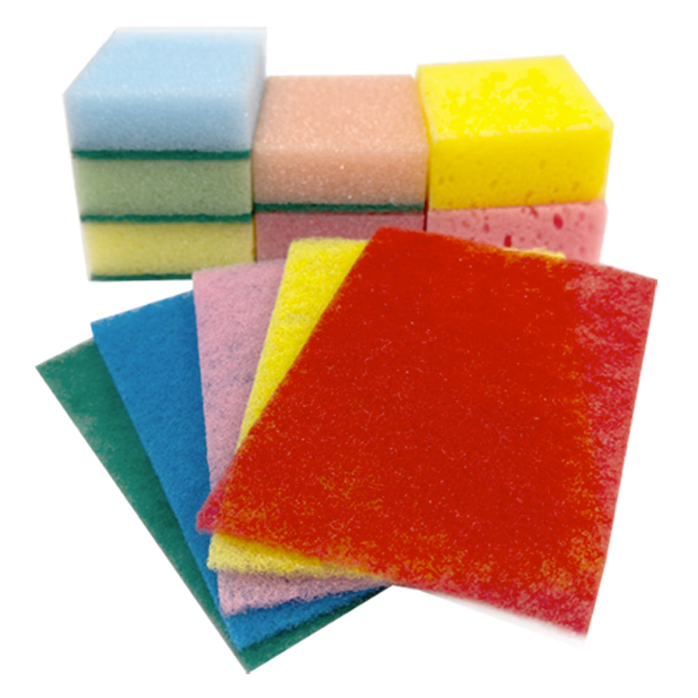 NLZ Bruno Mixed Home Maintenance/Cleaning Sponge Scourer Set Assorted Colours (12 Pieces) — image 2