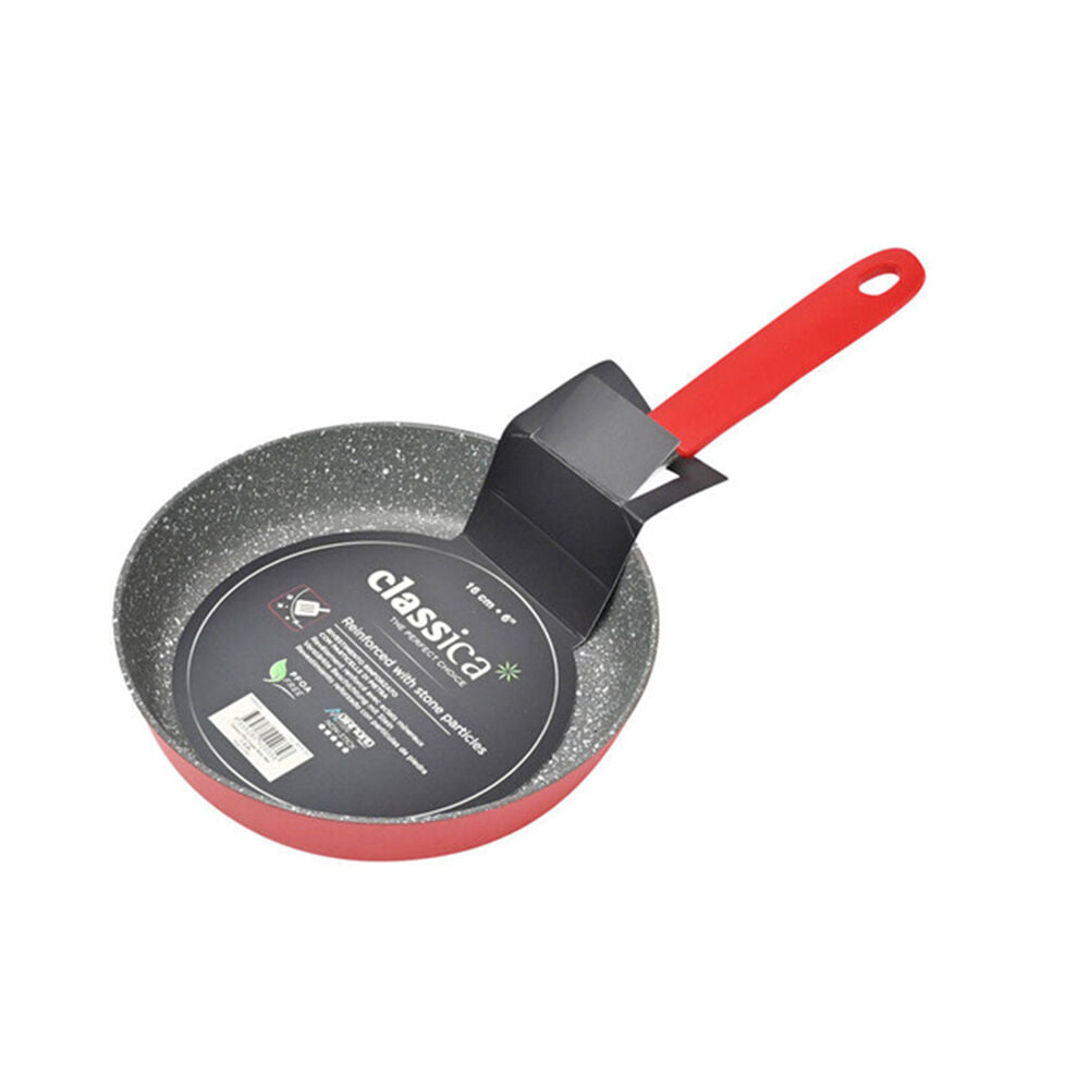 Classica Mini Round Frypan Non-Stick Cooking Frying Pan w/ Handle 16cm Red