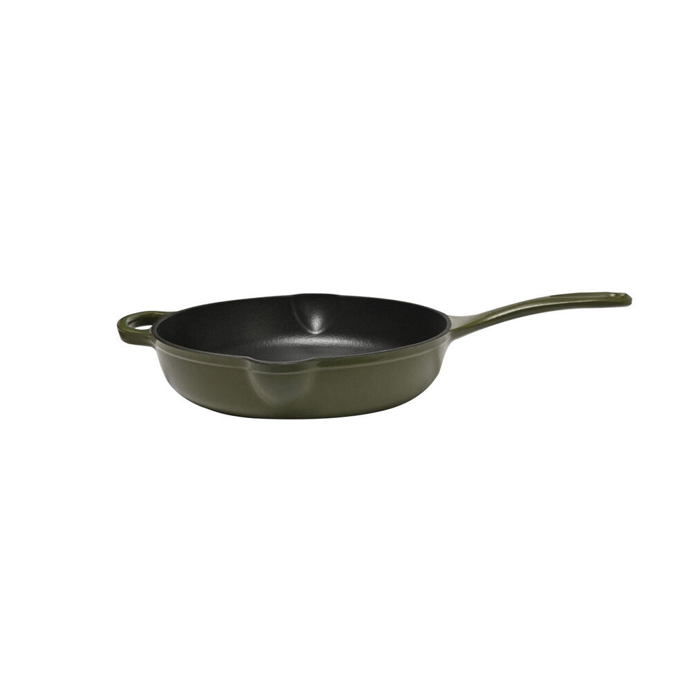 Classica 28x6cm Olive Green Durable Cast Iron Skillet Pan w/ Handle — image 3