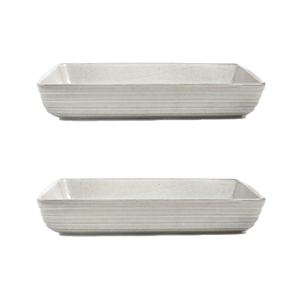 Classica Lunde Rectangle Oven Baking/Roasting Dish 32x21x6cm Reactive Grey (2 Pack)