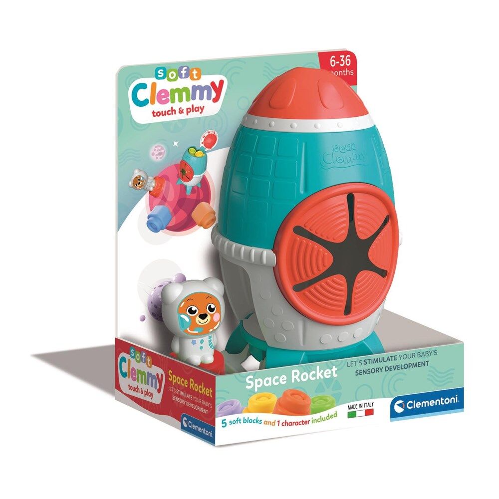 Clementoni Soft Clemmy Touch & Play Sensory Rocket Toy Baby/Toddler 6m+
