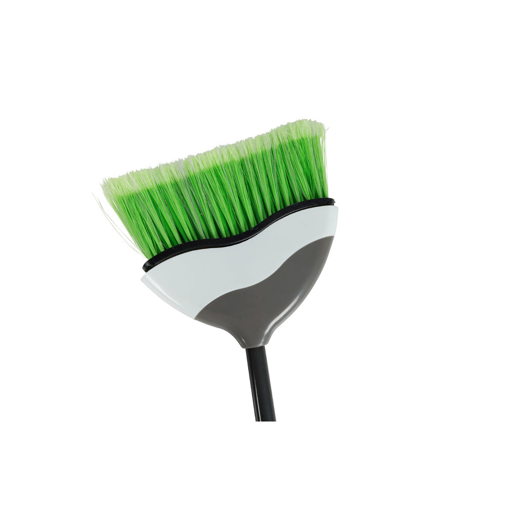 Ultimo Angle Head Broom 1.2M Durable Cleaning Tool 25x133cm Green/Grey Assort