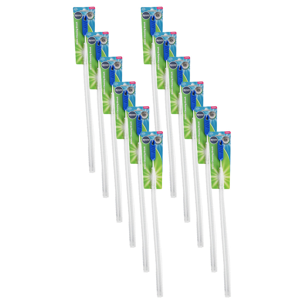 Kemasi Heavy Duty Durable Drain Cleaner Brush Bathroom Kitchen Cleaning (24 Pieces)