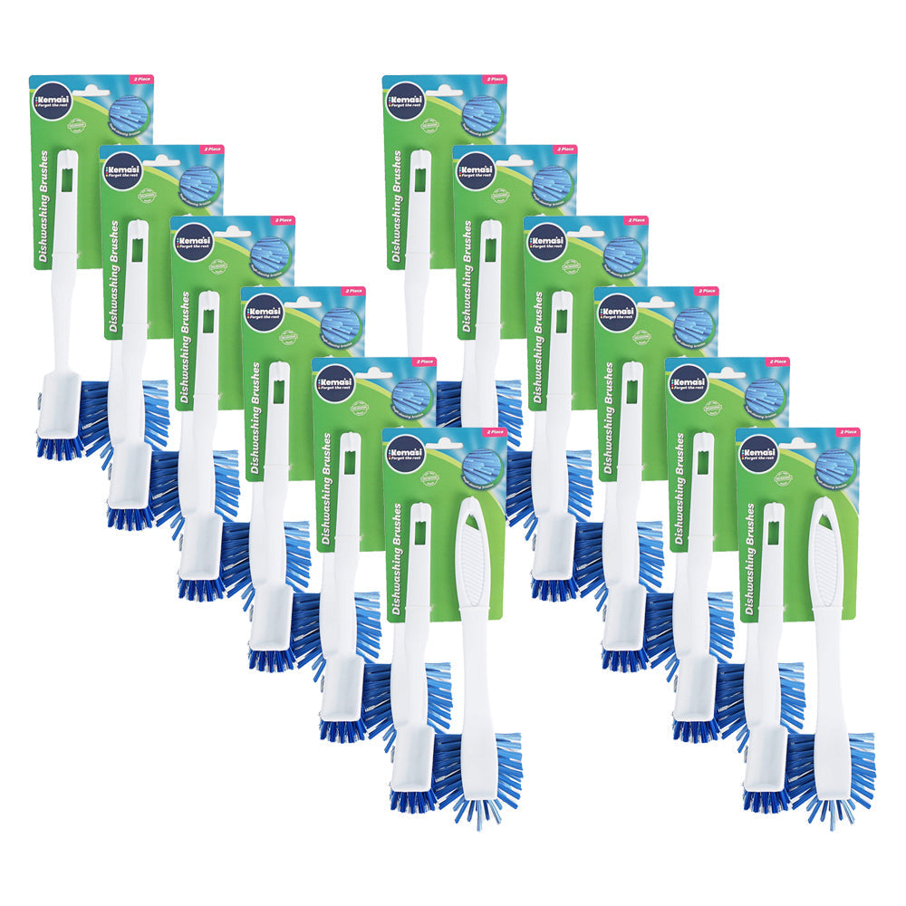 Kemasi Durable Multipurpose Dishwashing Brushes Set Home Kitchen Cleaning (24 Pieces)