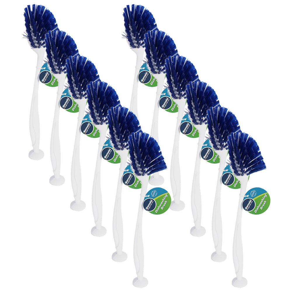 Kemasi Multipurpose Durable Dishwashing Brush Suction Cup Home Cleaning (12 Pack)