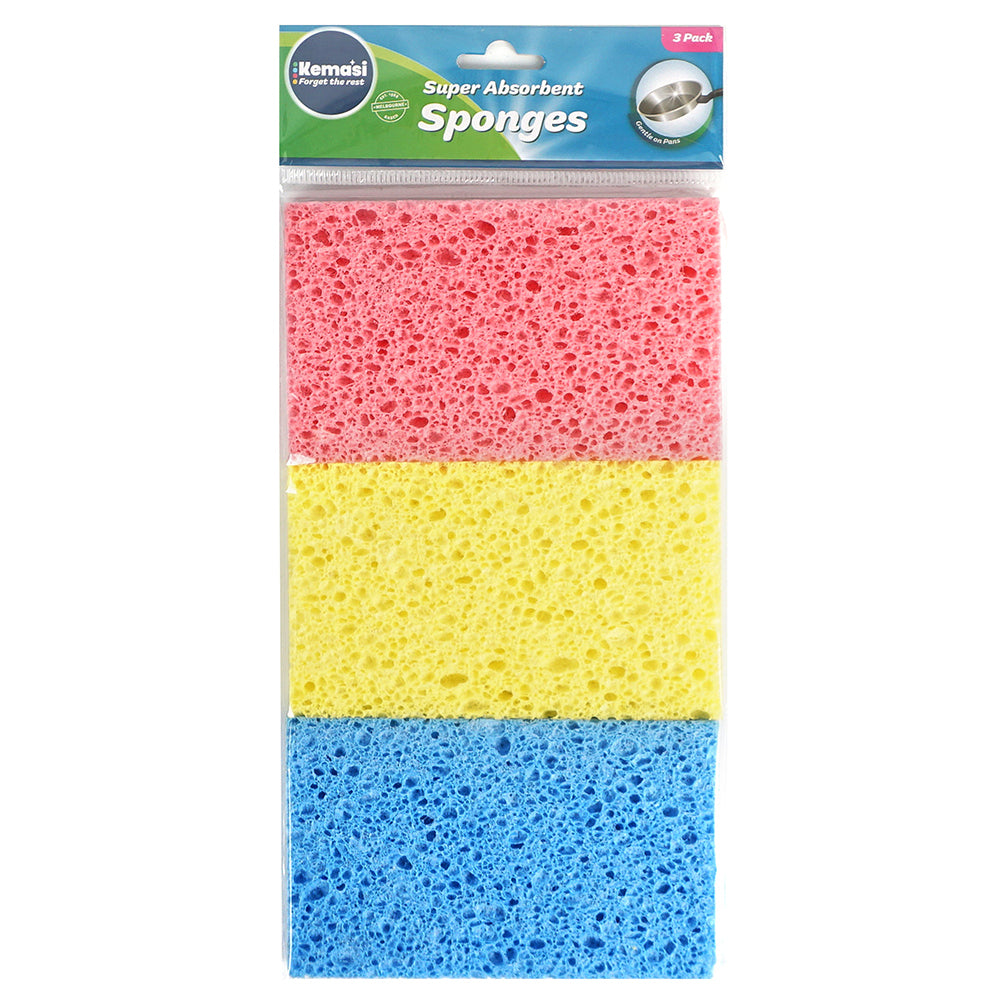 Kemasi Super Absorbent Durable Sponges Kitchen Dishwashing Cleaning Assorted