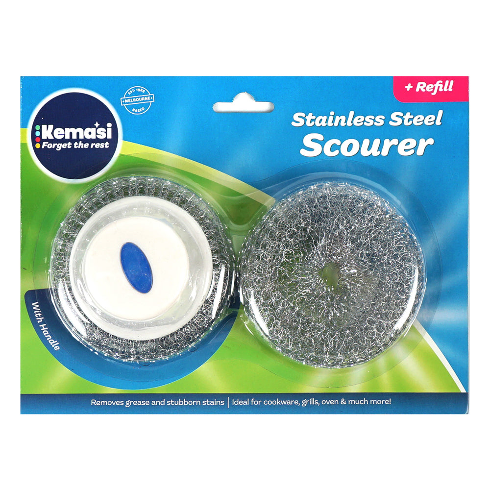 Kemasi Heavy Duty Multipurpose Stainless Steel Scourer & Refill Home Cleaning — image 2