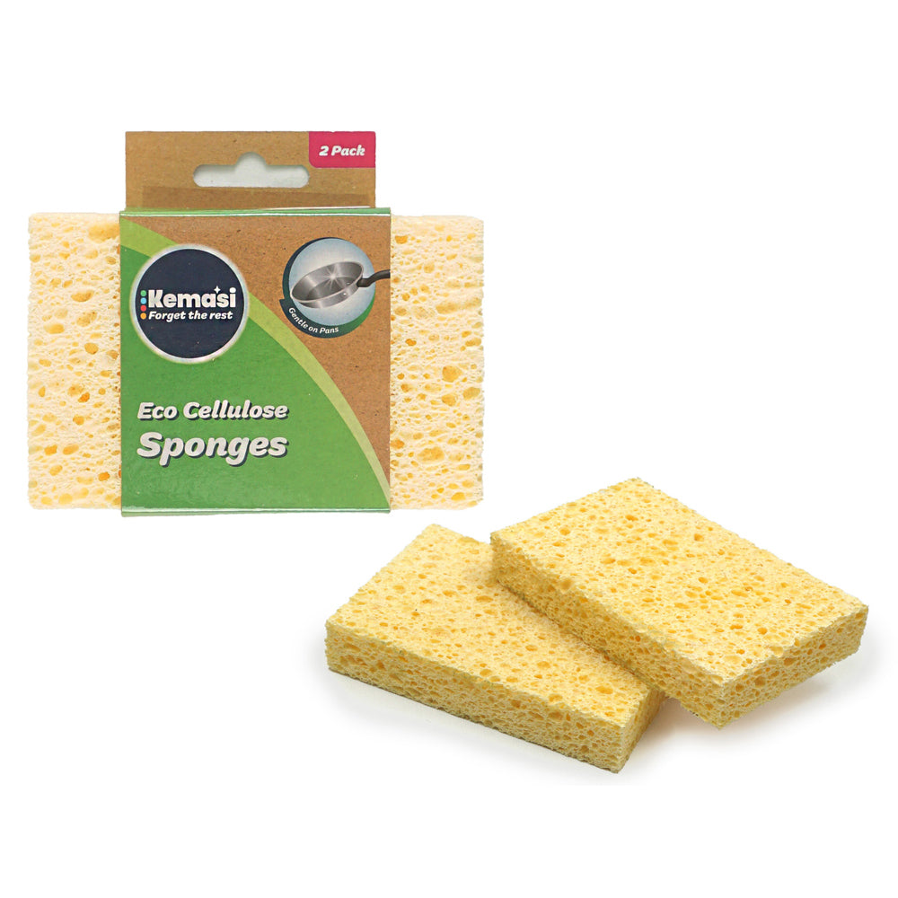 Kemasi Eco Cellulose Multipurpose Sponge Home Kitchen Dishwashing Cleaning (2 Pieces) — image 2