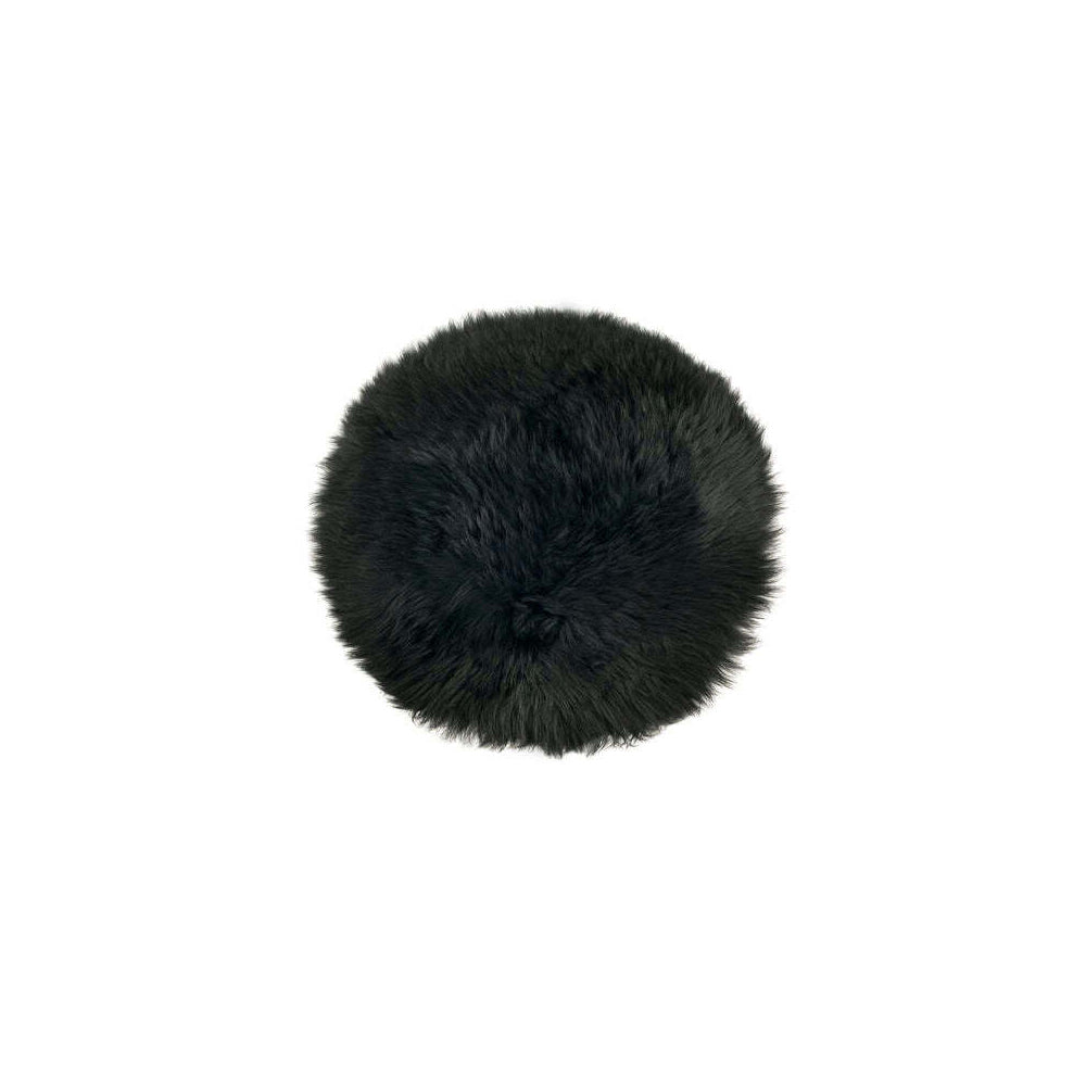 Huxford Grove The Gulgong Long Wool Sheepskin Seat Pad Chair Padding Black (2 Pack) — image 2