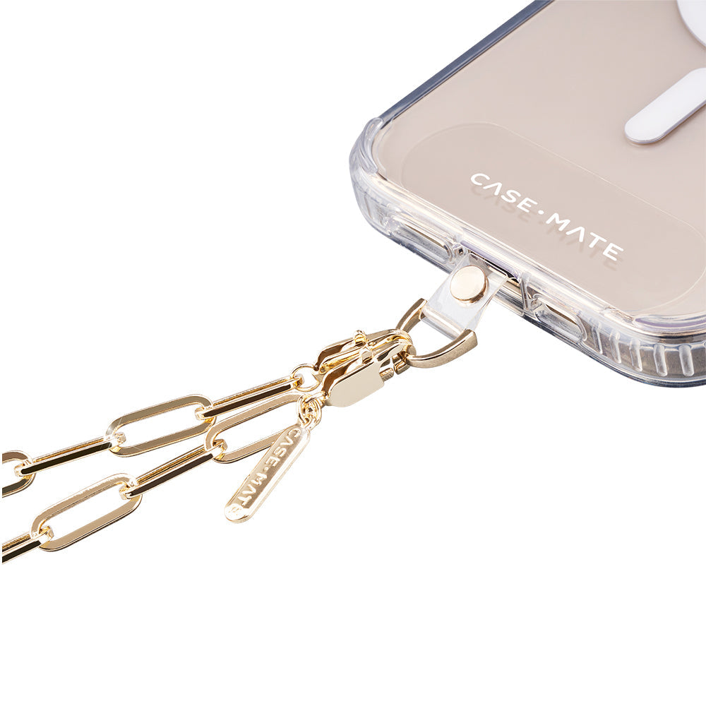 Case-Mate Universal Chunky Chain Wristlet Strap Holder For Mobile Phones Gold — image 3