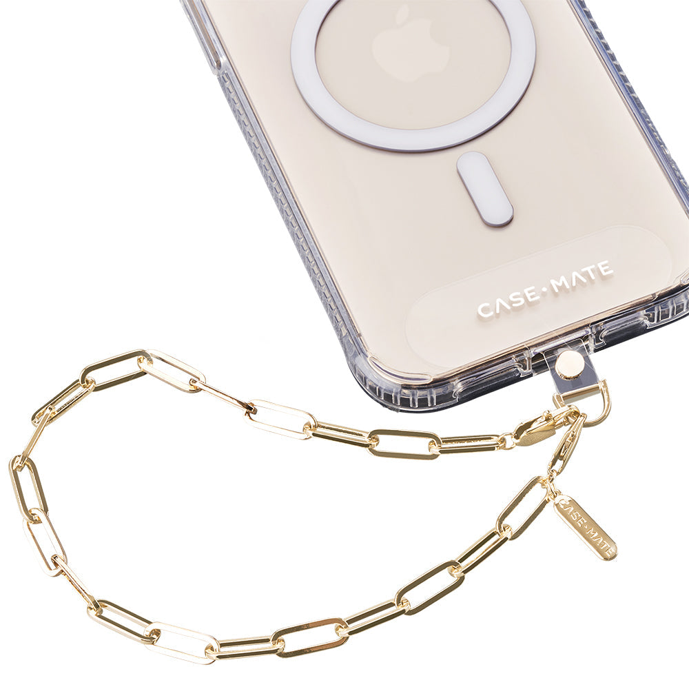 Case-Mate Universal Chunky Chain Wristlet Strap Holder For Mobile Phones Gold — image 2