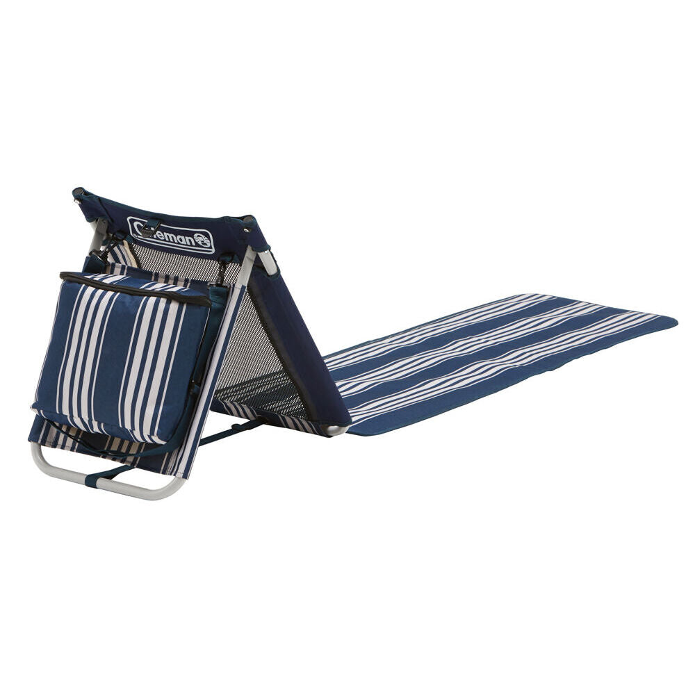 Coleman Blue And White Striped Lightweight Portable Beach Mat — image 3