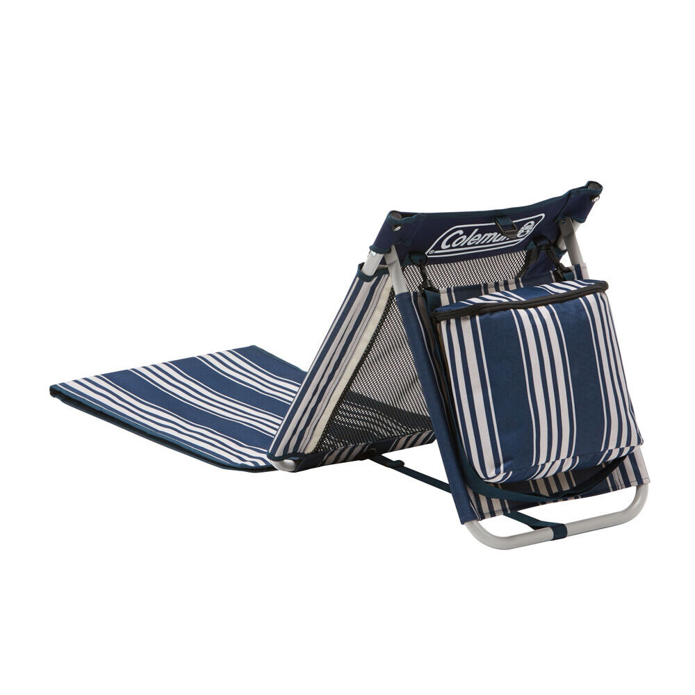 Coleman Blue And White Striped Lightweight Portable Beach Mat — image 2