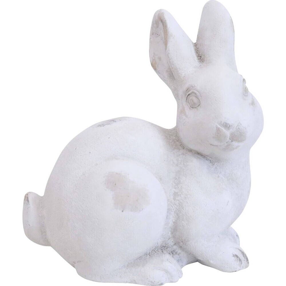 LVD Concrete Rabbit Briar Up Sculpture Garden/Patio Decor 12.8x13.3cm White (2 Pack)