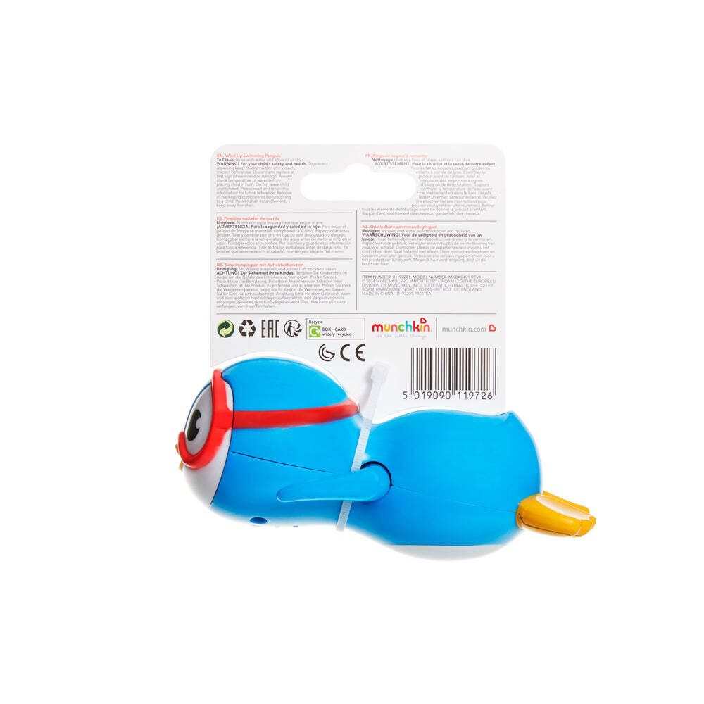 Munchkin Lightweight Wind-Up Swimming Penguin Baby/Toddler Bath Toy 9M+ — image 3