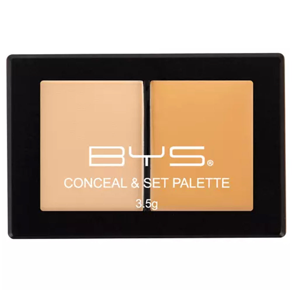 BYS Conceal/Set Palette Medium Beige Face Makeup Cosmetic Beauty 2 Shades 3.5g — image 2