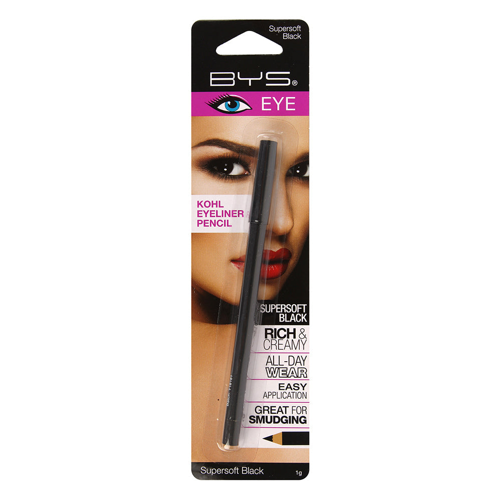 BYS Kohl Eyeliner Pencil Eye Cosmetics Beauty Makeup All Day Wear Black 1g (2 Pack) — image 2