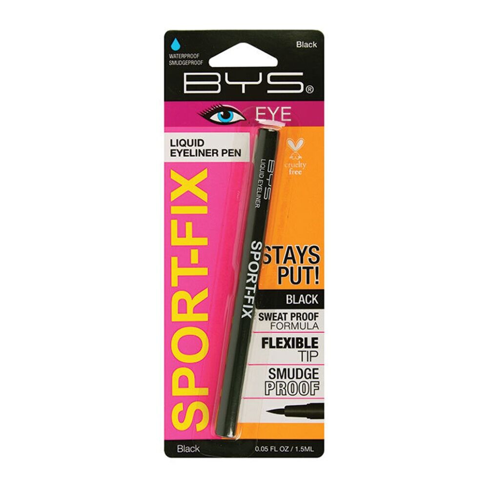 BYS 1.5ml Sport-Fix Liquid Eyeliner Pen Sweatproof Cosmetic Face/Eye Makeup BLK