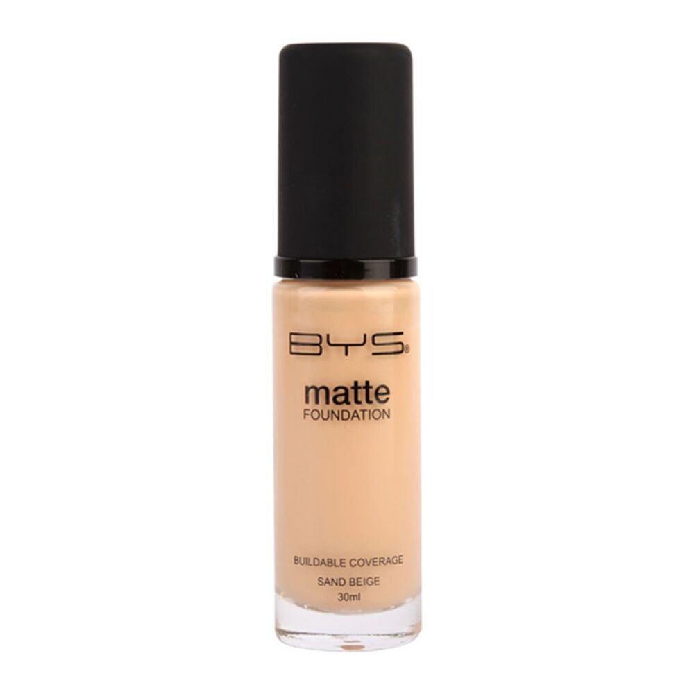 BYS Matte 30ml Liquid Foundation Full Coverage Face Beauty Makeup Natural Beige