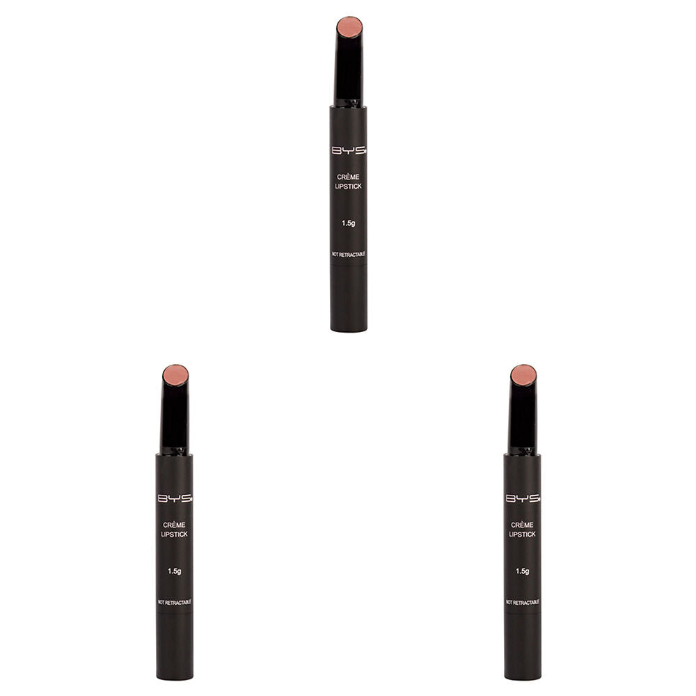 BYS Creme Lipstick Lip Colour Cream Cosmetic Beauty Makeup Christie 1.5g (3 Pack)