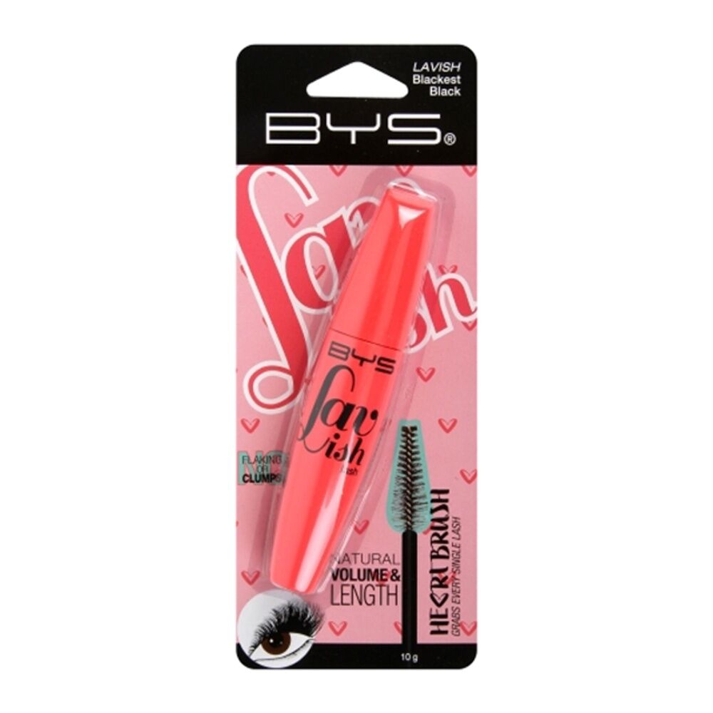 BYS Lavish Lash Mascara Beauty Eyelash Cosmetic Eye Makeup Blackest Black 10g