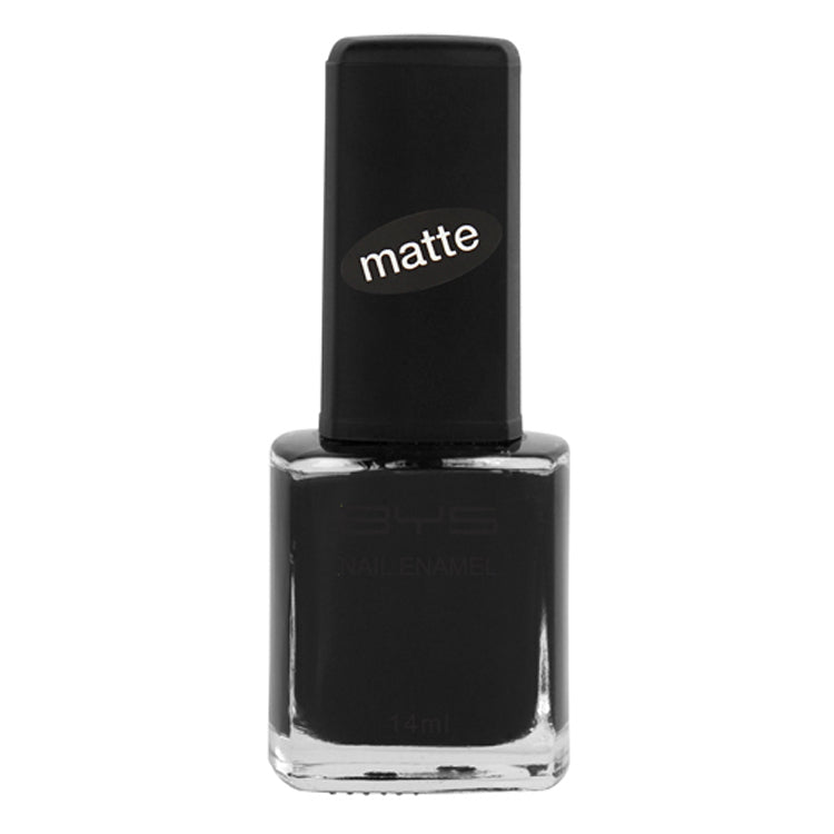 BYS Matte Nail Polish Enamel Lacquer Chip Resistant Lasting Quick Dry BLK 14ml — image 2