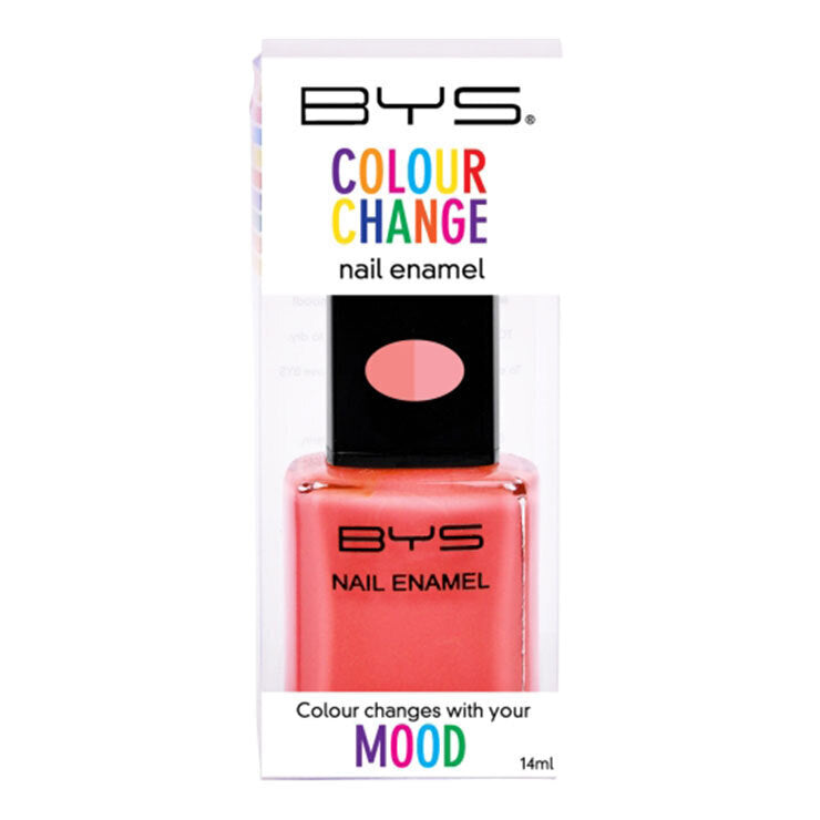 BYS Colour Change Salmon Nail Polish Enamel Lacquer Quick Drying 14ml Pink (2 Pack) — image 2