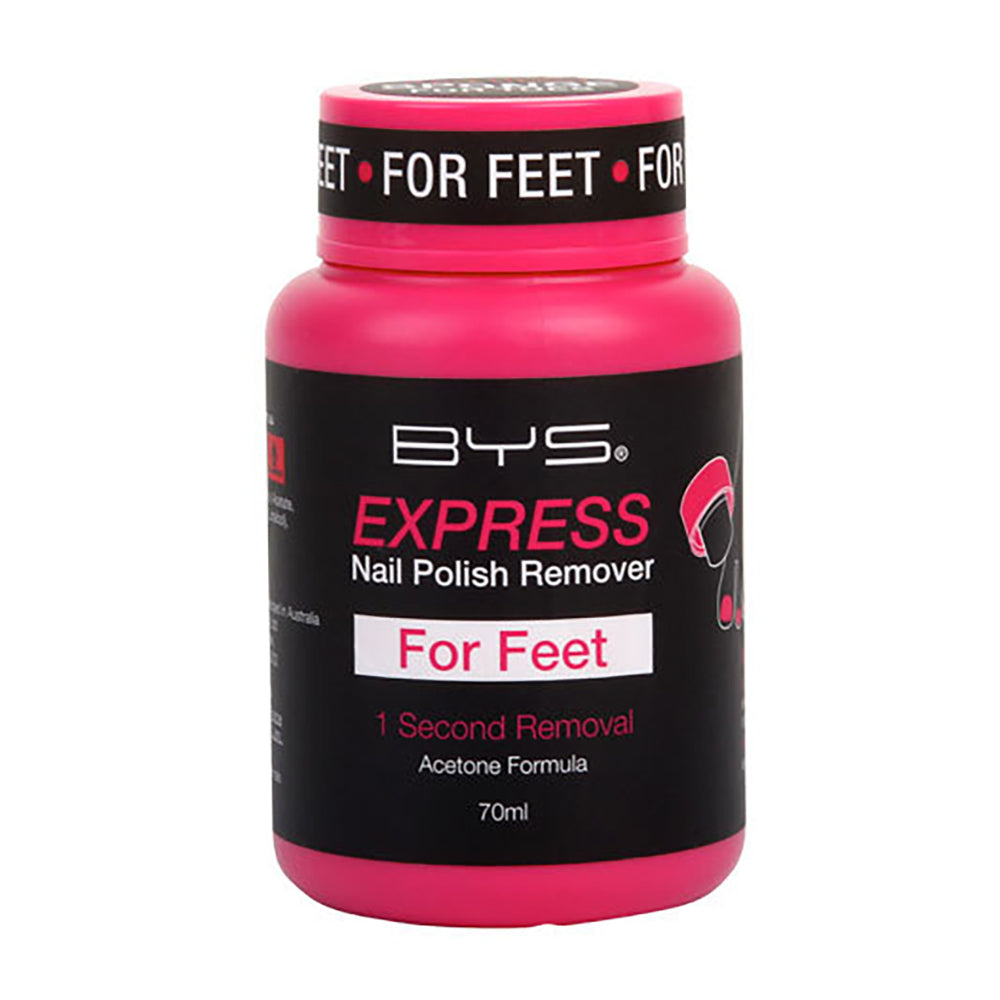 BYS Instant/Express Nail Polish 1 Second Remover For Feet w/Built in Sponge 70ml — image 2