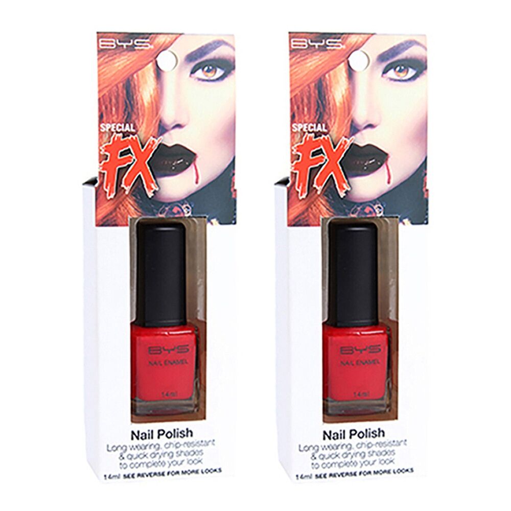 BYS 14ml Nail Polish Red (2 Pack)