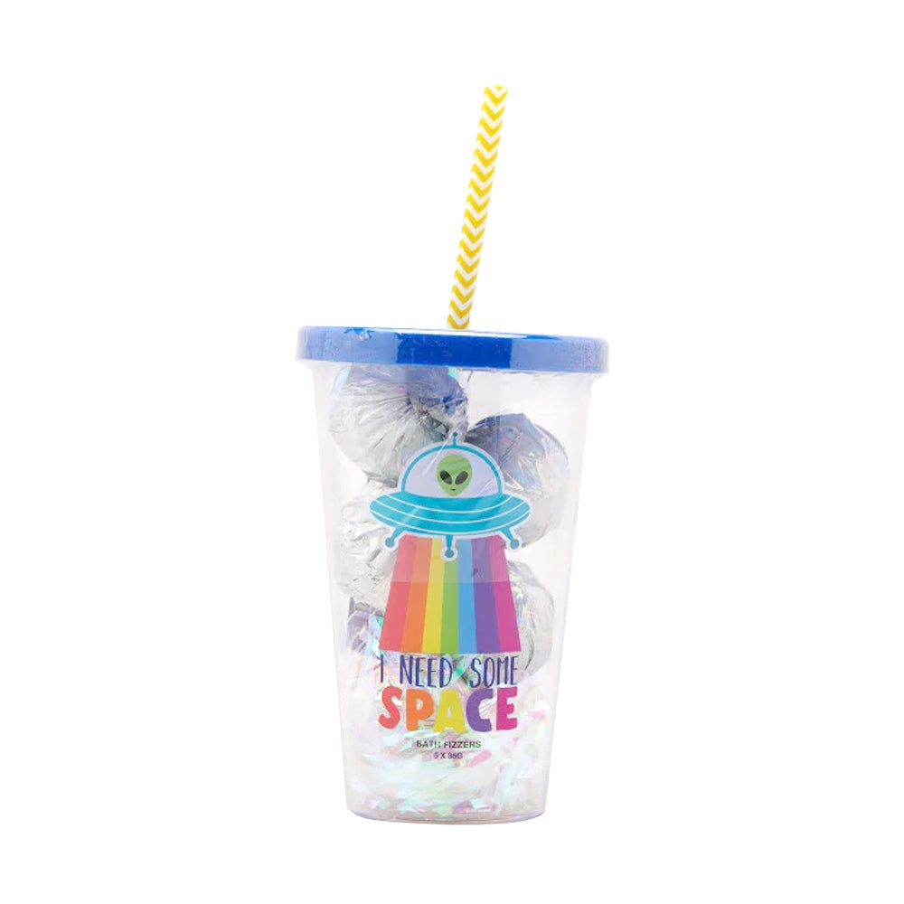 Unbranded I Need Some Space 35g Kids/Adults Bathtime Fizzers w/Reusable Drinking Cup 3y+ — image 2