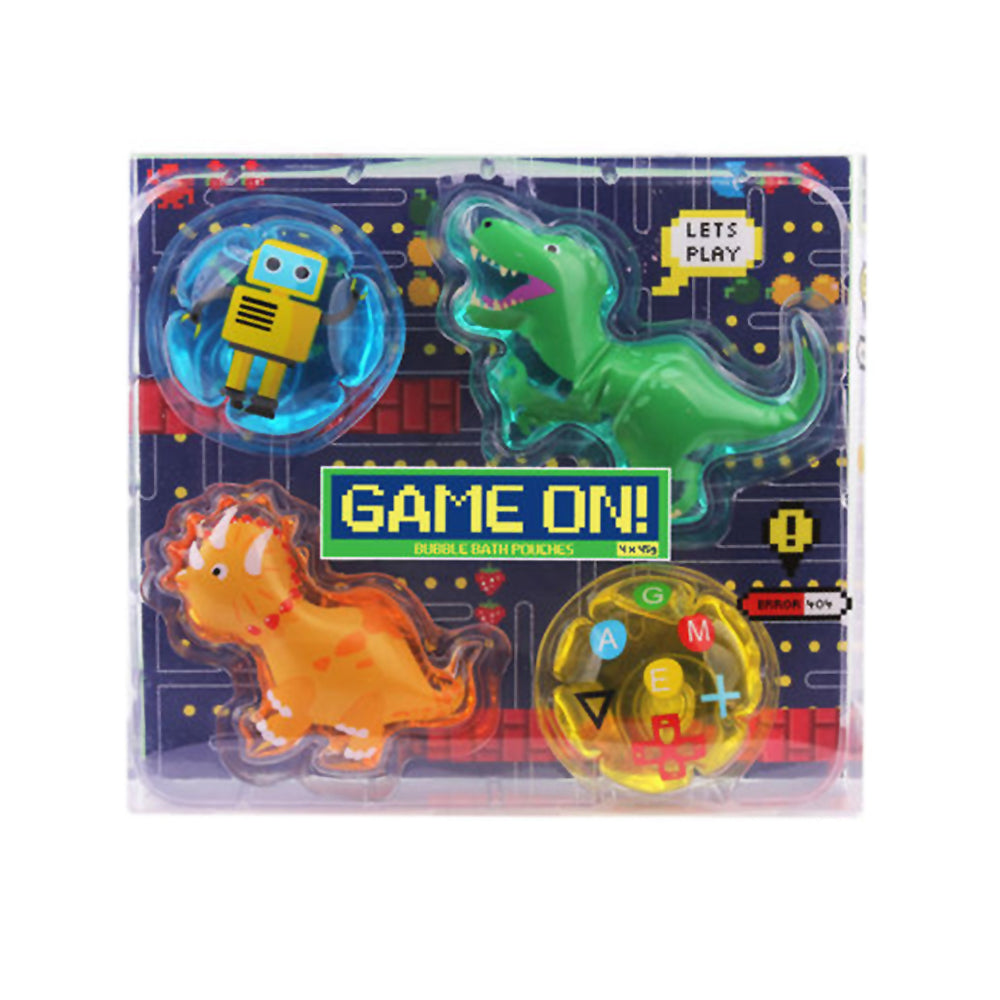 Game On 45g Dinosaur Childrens/Kids Bubble Bath/Bathtime Liquid Pouch 3y+ (12 Pieces) — image 2