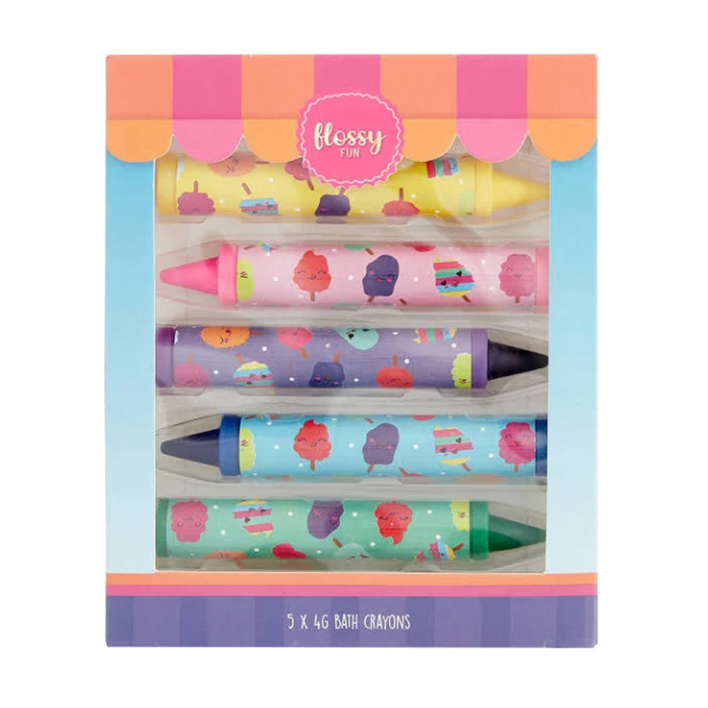 Flossy Fun Kids/Childrens Bath Time Washable Drawing Crayons Sticks 4g 3y+ (10 Pieces) — image 2