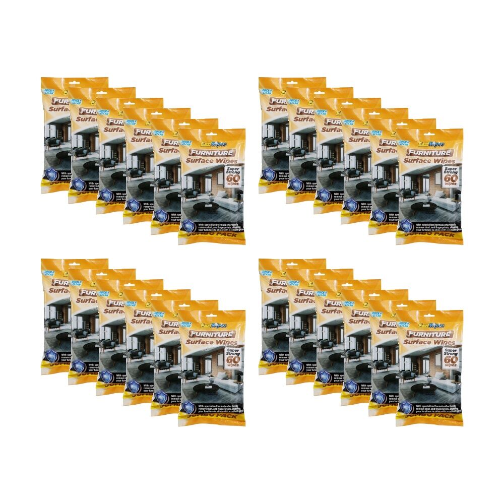 Eaziwipes 60PK EaziWipes Furniture Surface Cleaning Wipes Dust & Marking Removal (24 Pack)