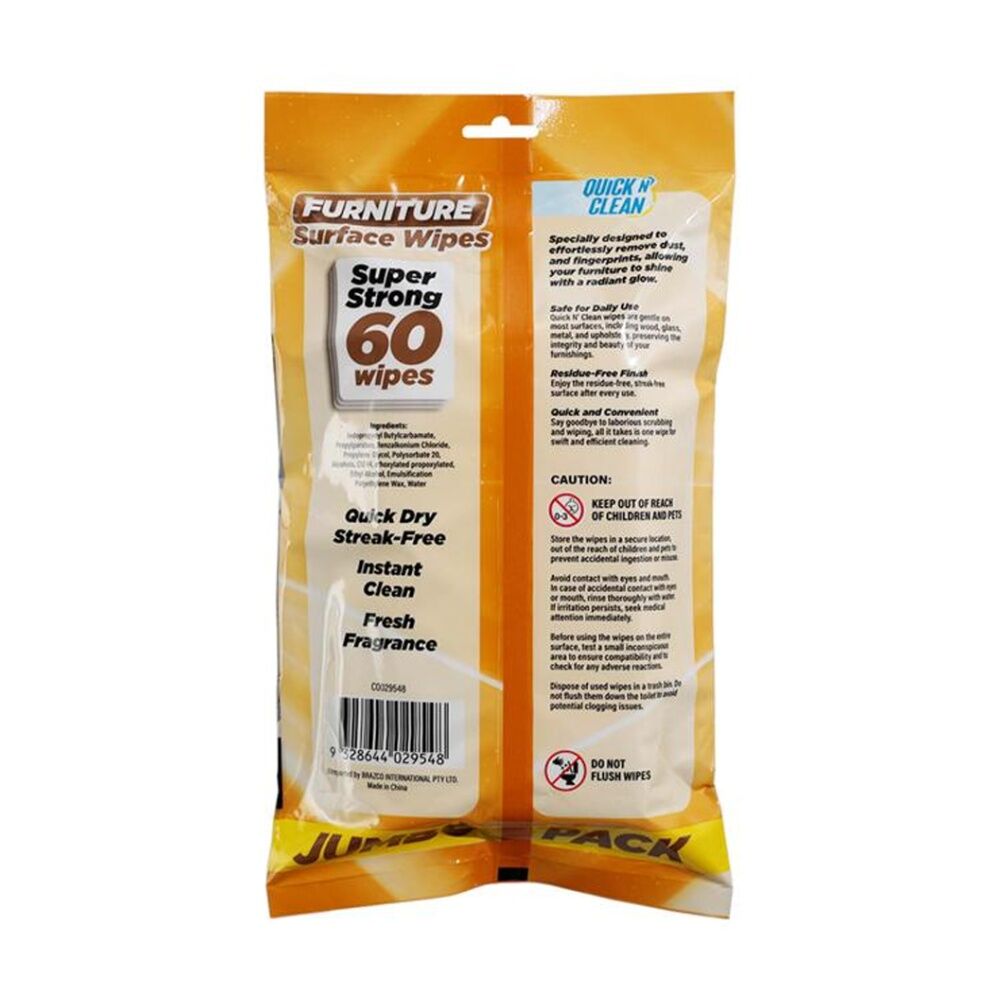 Eaziwipes 60PK EaziWipes Furniture Surface Cleaning Wipes Dust & Marking Removal (24 Pack) — image 3