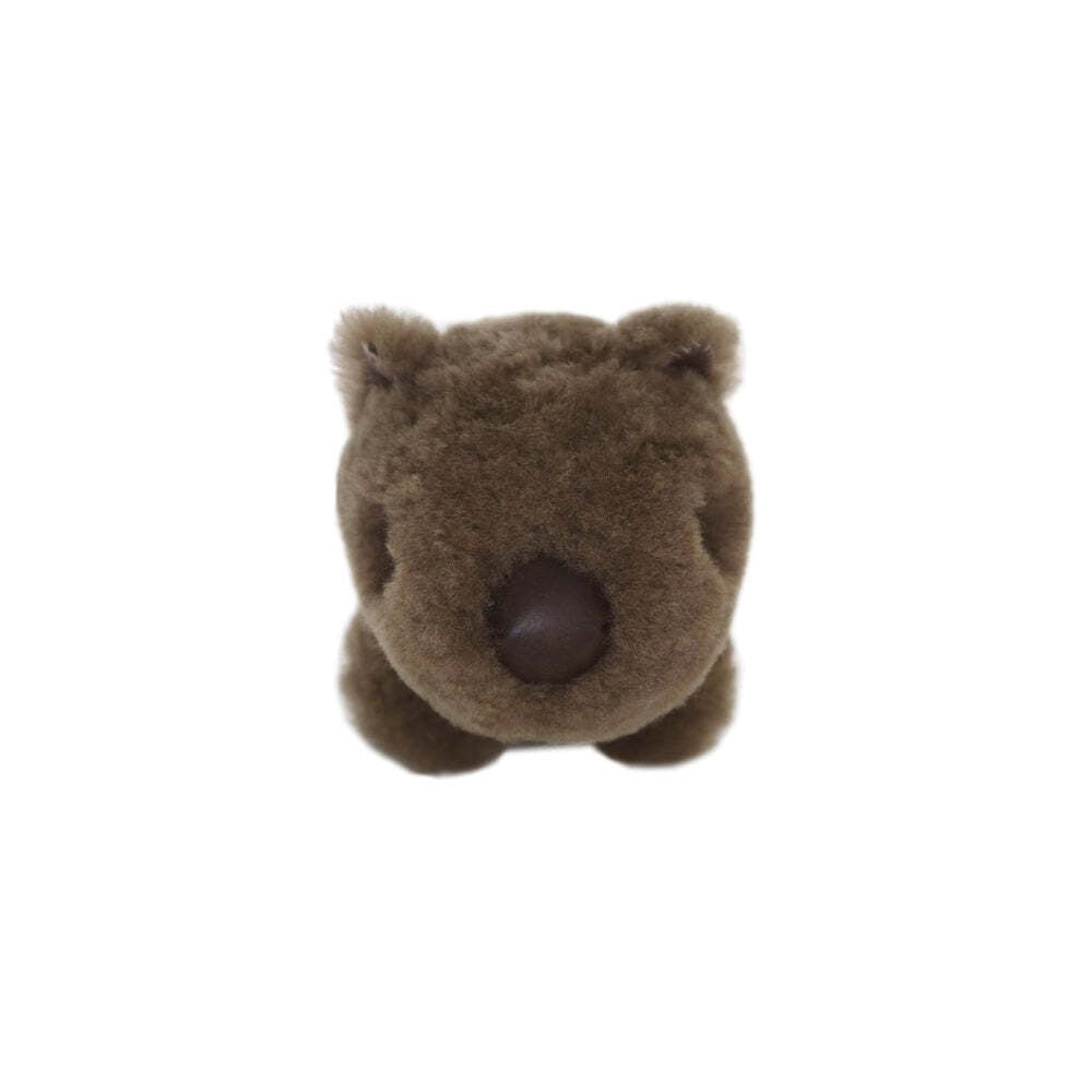 Huxford Grove Shorn Sheepskin Wally Wombat Kids Soft Cuddle Toy 30cm Brown — image 2
