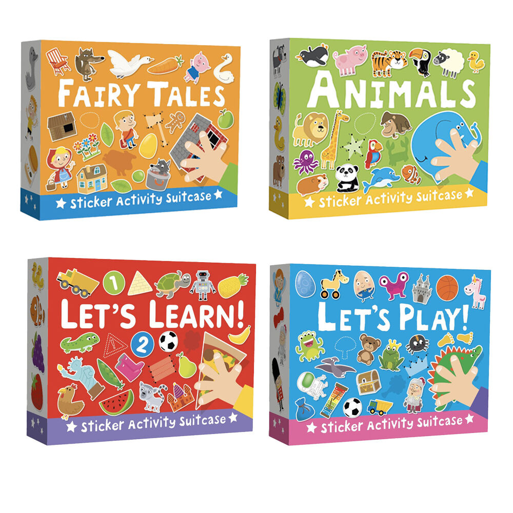 Really Decent Books Sticker Activity Suitcase 3y+ Fun Book For Kids (4 Pack)